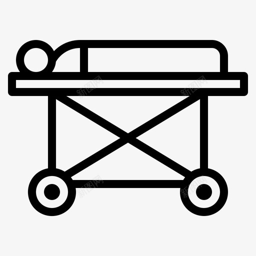 病床医用235轮廓图标svg_新图网 https://ixintu.com 医用 病床 轮廓