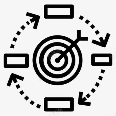 目标管理循环周期图标图标