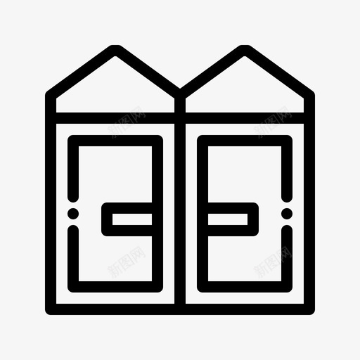 卫生间城市便利设施5线性图标svg_新图网 https://ixintu.com 便利设施 卫生间 城市 线性