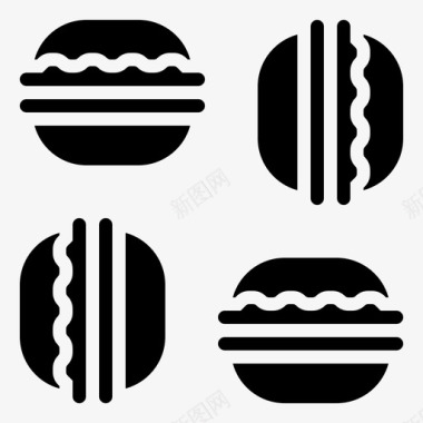 麦卡龙食品法式图标图标