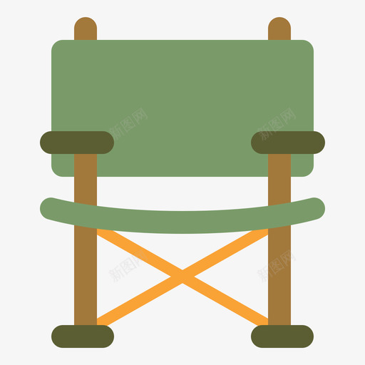 野营椅露营142平的图标svg_新图网 https://ixintu.com 平的 野营 露营