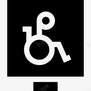 残疾人标志残疾人6已填充图标图标