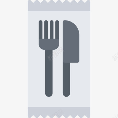 餐具食品配送50扁平图标图标