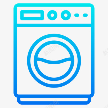 洗衣机电子7梯度图标图标