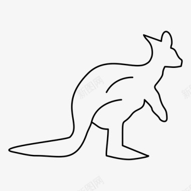袋鼠澳大利亚土生土长图标图标