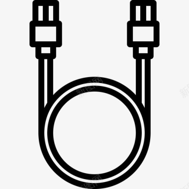 电力电缆计算机51线性图标图标