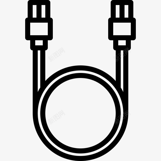 电力电缆计算机51线性图标svg_新图网 https://ixintu.com 电力电缆 线性 计算机
