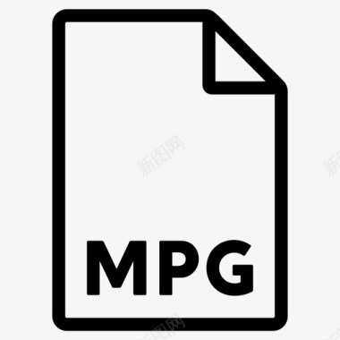 mpg格式文件文件格式图标图标