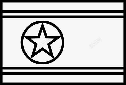 朝鲜国旗国家世界图标图标