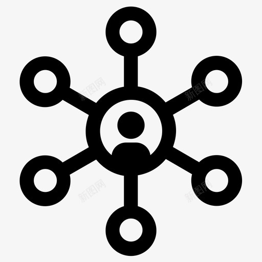 管理协作经理图标svg_新图网 https://ixintu.com 协作 管理 经理 网络 项目
