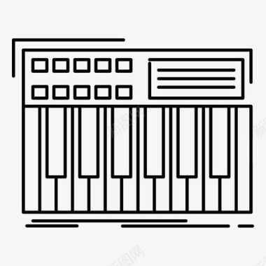 synth键盘midi图标图标