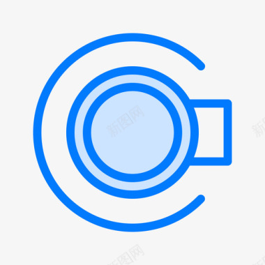 咖啡杯咖啡茶1蓝色图标图标