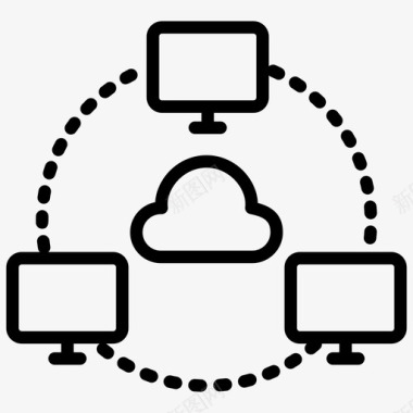 计算机连接云连接云技术图标图标