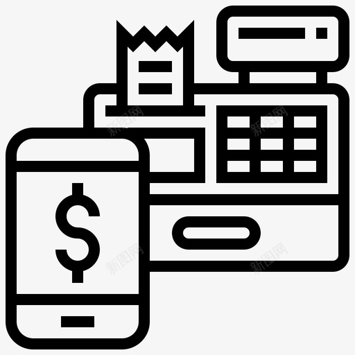 在线支付金融技术线性图标svg_新图网 https://ixintu.com 在线支付 技术 线性 金融