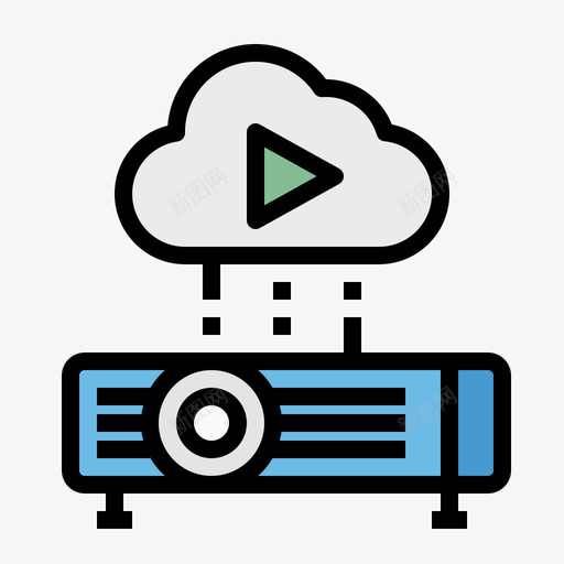投影仪小工具40线性颜色图标svg_新图网 https://ixintu.com 小工 工具 投影仪 线性 颜色
