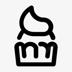 高级点心纸杯蛋糕食品糕点图标高清图片