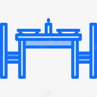 餐桌餐厅99蓝色图标图标