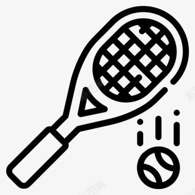 网球运动162直线型图标图标
