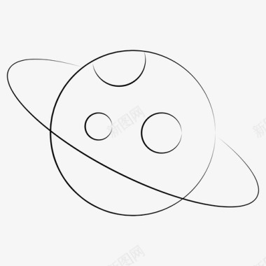 土星行星手绘天文学图标图标