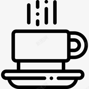 咖啡杯咖啡厅122直线型图标图标
