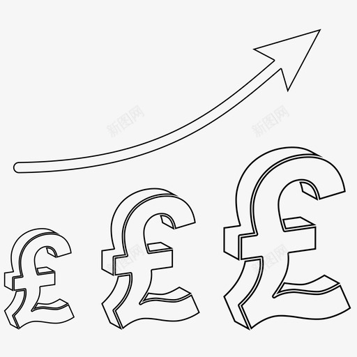 增长财务增长英镑图标svg_新图网 https://ixintu.com 利润 增长 英镑 财务