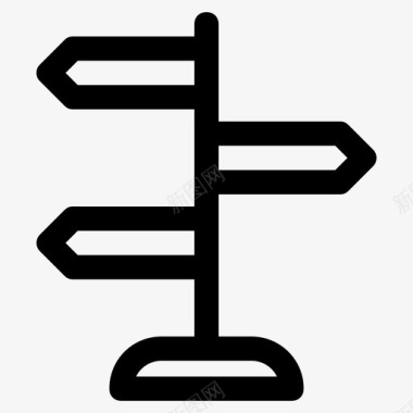 路标指路标图标图标