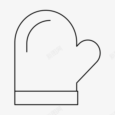 手套厨房烤箱图标图标