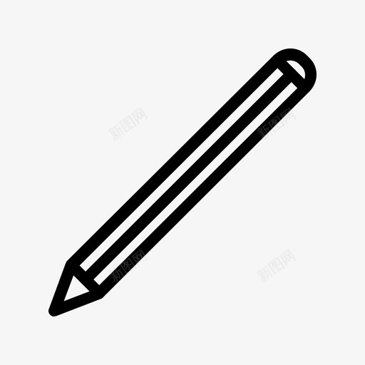 铅笔画画轮廓图标svg_新图网 https://ixintu.com 画轮廓 铅笔