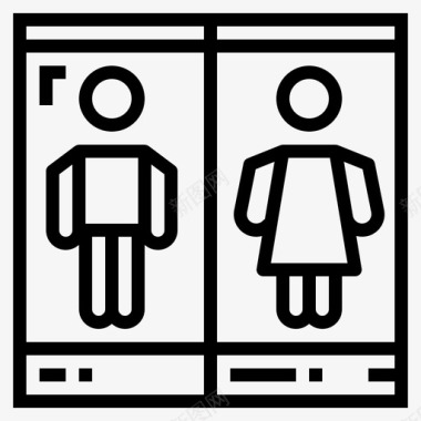 卫生间浴室男图标图标
