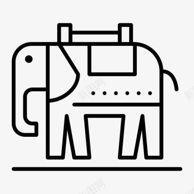 大象美国动物图标图标
