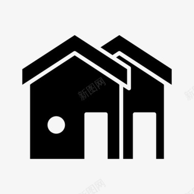 房屋建筑物小屋图标图标