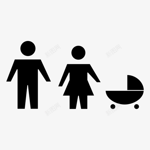 家长婴儿孩子图标svg_新图网 https://ixintu.com 婴儿 字形 孩子 家庭 家长 父母