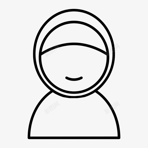 穆斯林妇女头巾伊斯兰教图标svg_新图网 https://ixintu.com 伊斯兰教 头巾 妇女 开斋节 斋月 穆斯林