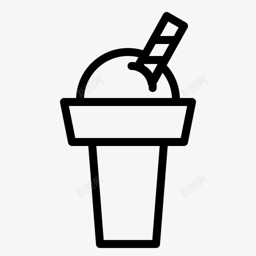 冰杯沙漠食物图标svg_新图网 https://ixintu.com 冰杯 冰淇淋 沙漠 食物 餐厅