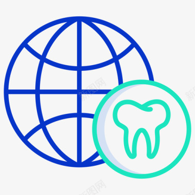 全球牙科39轮廓颜色图标图标