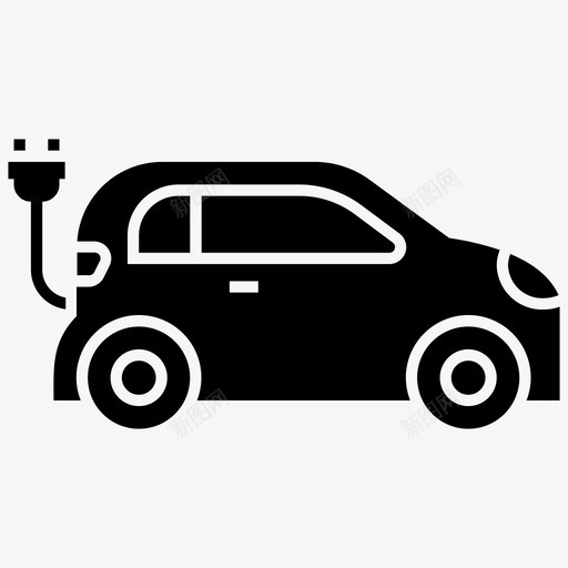 电动汽车清洁能源生态图标svg_新图网 https://ixintu.com 充满 汽车 清洁能源 环境 生态 电动汽车 能源