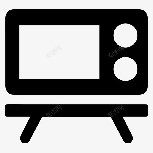 电视电子显示器图标svg_新图网 https://ixintu.com 显示器 电子 电视 电视网 网络 老式