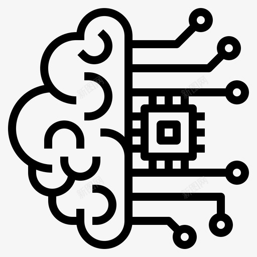 人工智能创造性18线性图标svg_新图网 https://ixintu.com 人工智能 创造性 线性