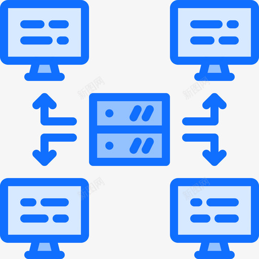 Lan计算机54蓝色图标svg_新图网 https://ixintu.com 蓝色 计算机