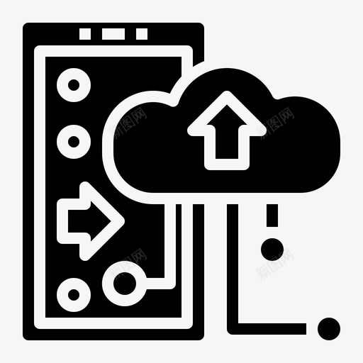 云存储移动接口6固态图标svg_新图网 https://ixintu.com 固态 存储 接口 移动