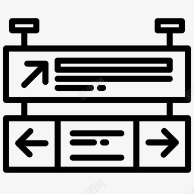 标牌124机场直线图标图标