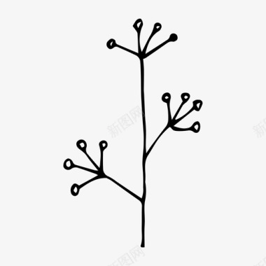 植物分枝元素图标图标