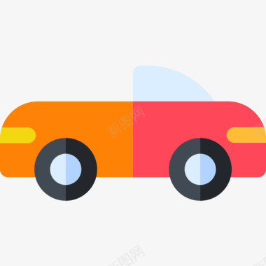 敞篷车车辆和运输工具7平板图标图标