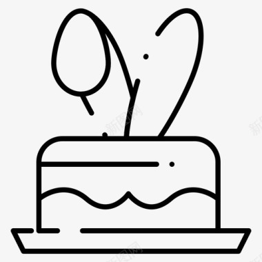 蛋糕复活节彩蛋图标图标