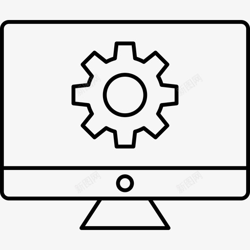 设置计算机配置图标svg_新图网 https://ixintu.com 图标 屏幕 打印 线图 计算机 设置 设计 配置 首选项