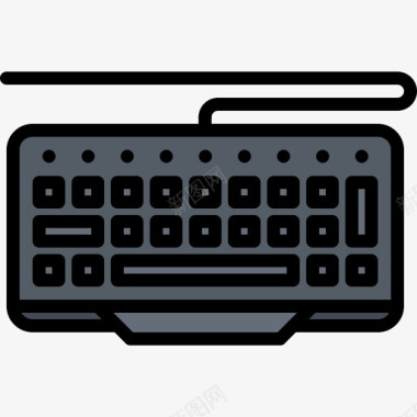 键盘电子游戏15彩色图标图标