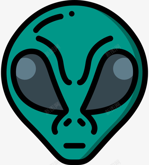 外星人科幻1线性颜色图标svg_新图网 https://ixintu.com 外星人 科幻 线性 颜色