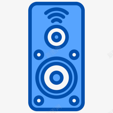 扬声器智能生活3蓝色图标图标