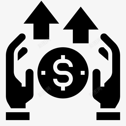 个人财富金融技术2字形图标svg_新图网 https://ixintu.com 个人 字形 技术 财富 金融
