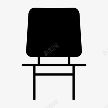 椅子坐着等着的椅子图标图标